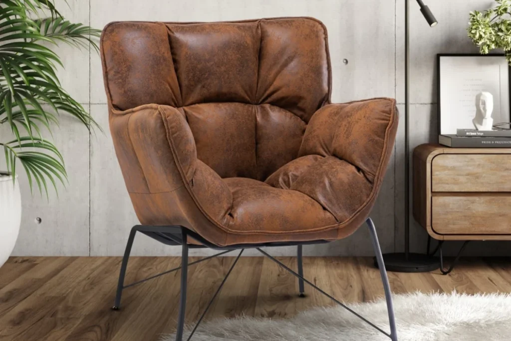 Faux Suede Leather Chairs