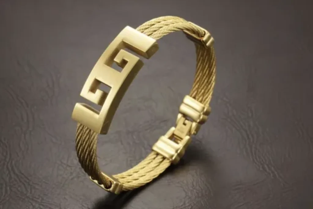 stainless steel gold bracelet